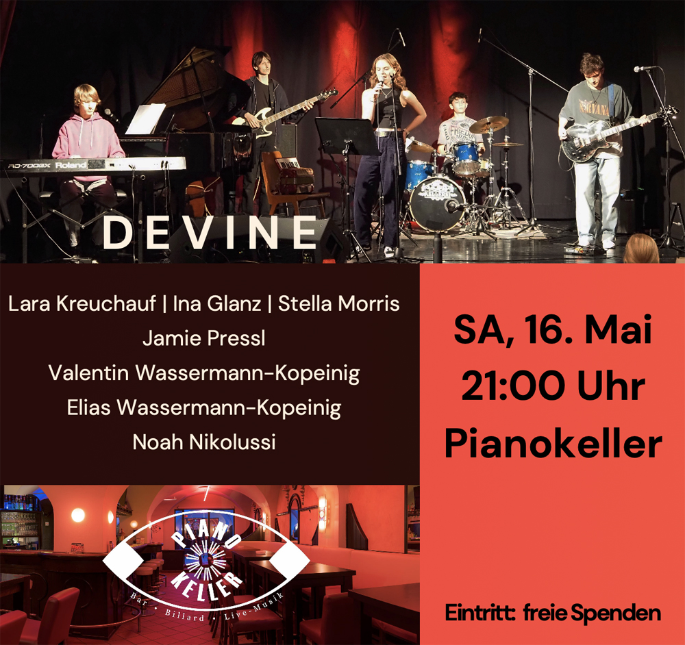 DEVINE Pianokeller Plakat